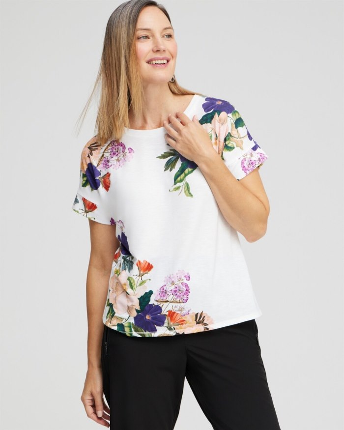 Women's Zenergy Floral Tee - Dewberry