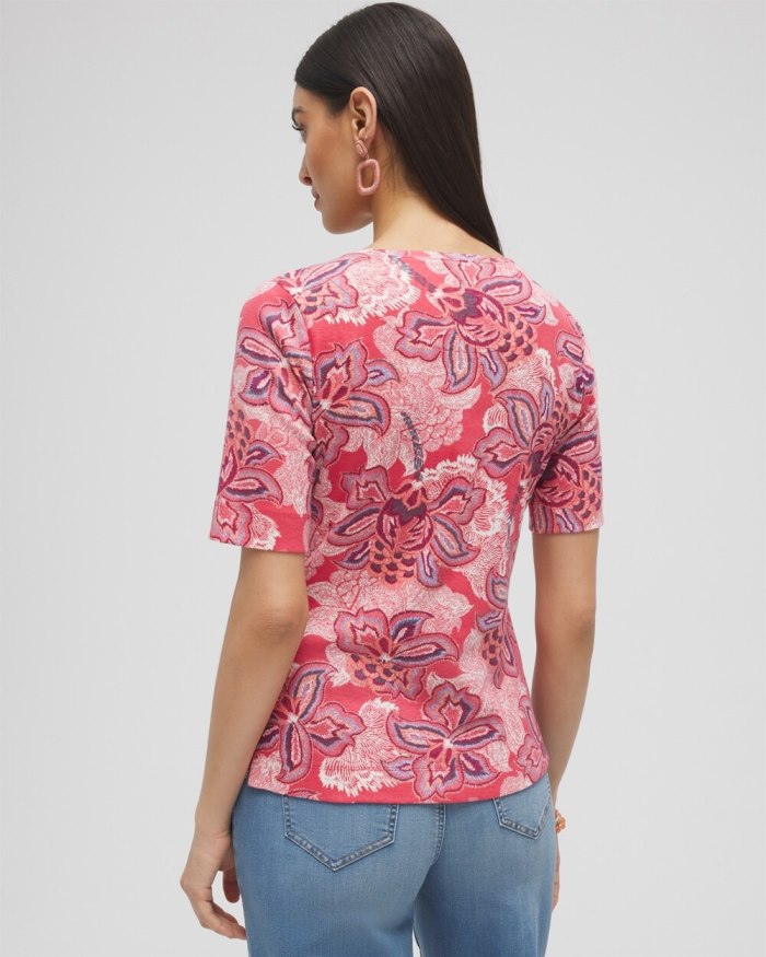 Women's Floral Everyday Elbow Sleeve Tee - Ginger Rose