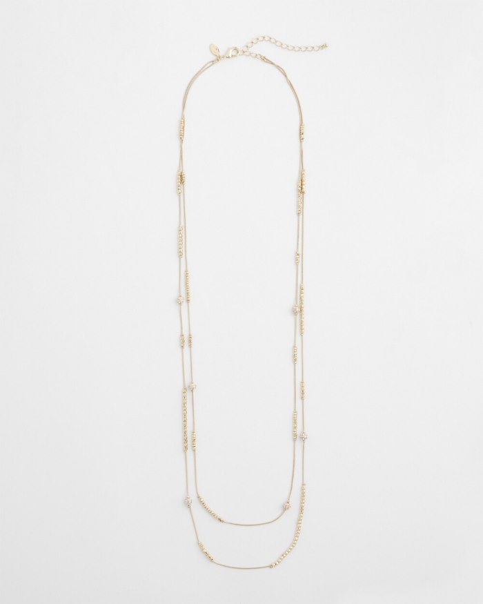 Women's Hexie Multi-Strand Necklace - Gold