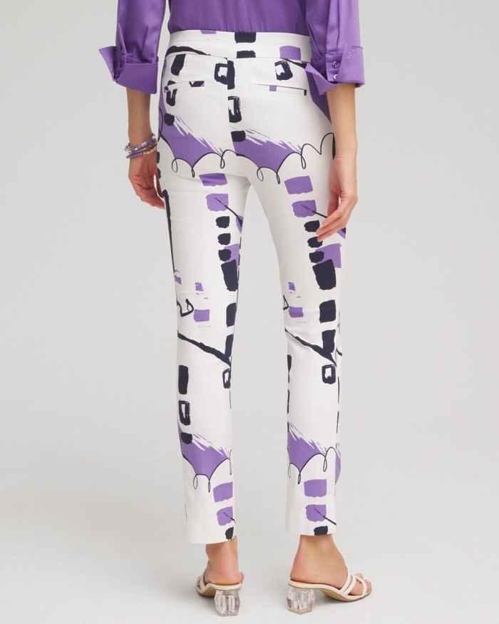 Women's Brigitte Abstract Ankle Pants - Parisian Purple