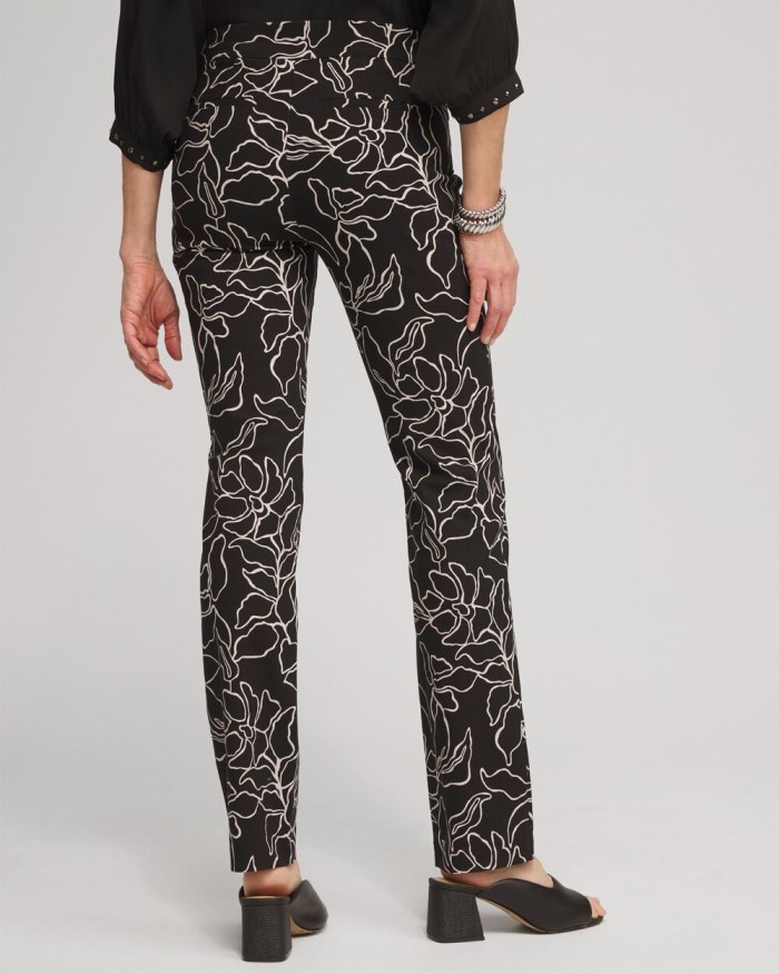 Women's Brigitte Floral Print Pants - Black/Smokey Taupe