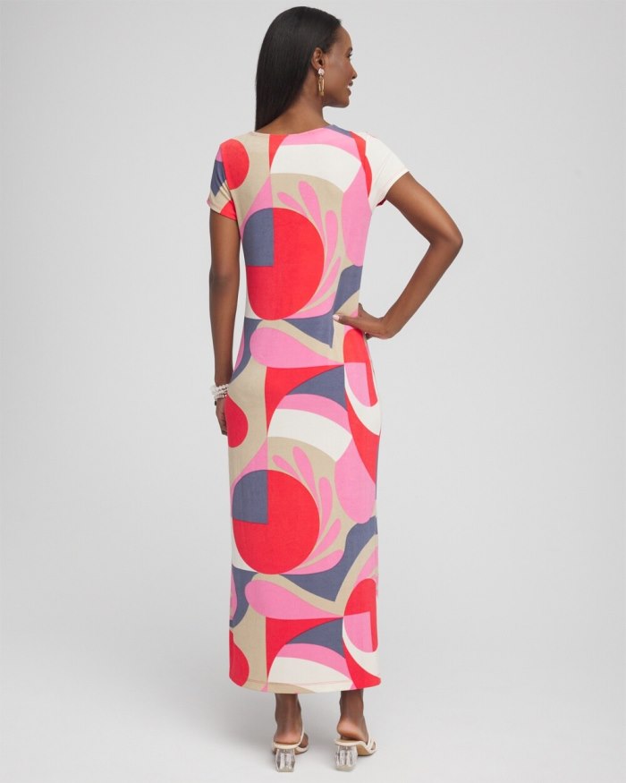 Women's Travelers Classic Abstract Maxi Dress - Watermelon Punch