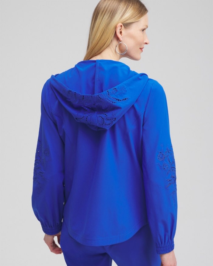 Women's Zenergy Neema Embroidered Jacket - Intense Azure