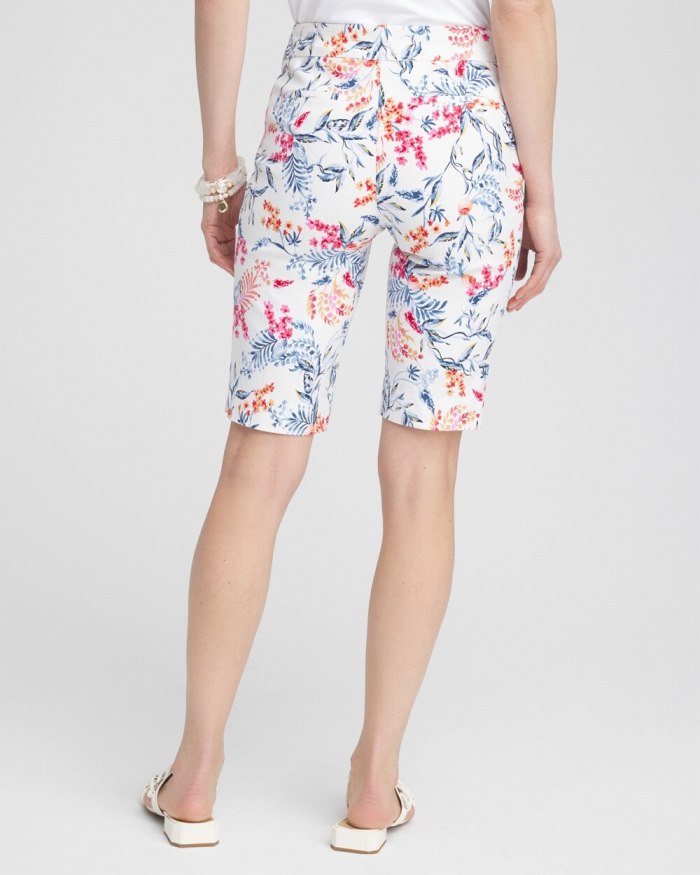 Women's Brigitte 10" Sea Life Print Shorts - Alabaster